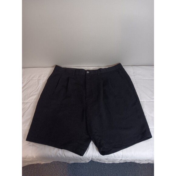 Ping Golf Shorts Mens 40 Black Rayon Polyester Pleated Front - Picture 1 of 6